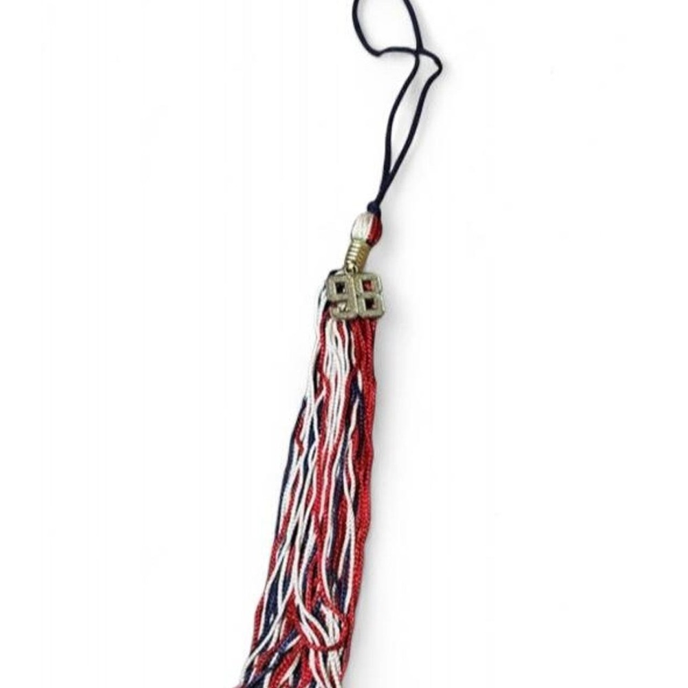 Vintage 1998 Graduation Tassel Red White Navy Blue Class of 98 Memorabilia